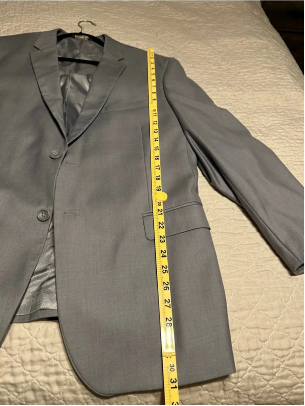 Caravelli Men’s Light Gray Oxford 2B Suit Blazer Sport Jacket Coat 44R Formal